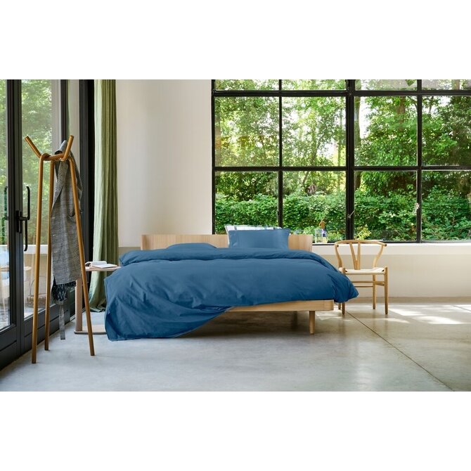 Auping Navy Blue Satin dekbedovertrek 140x200/220 Navy