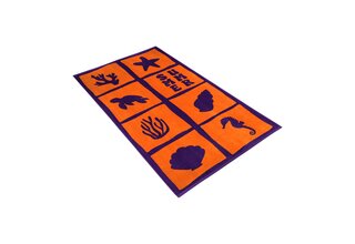 Vossen Strandlaken sea animals 100x180 orange