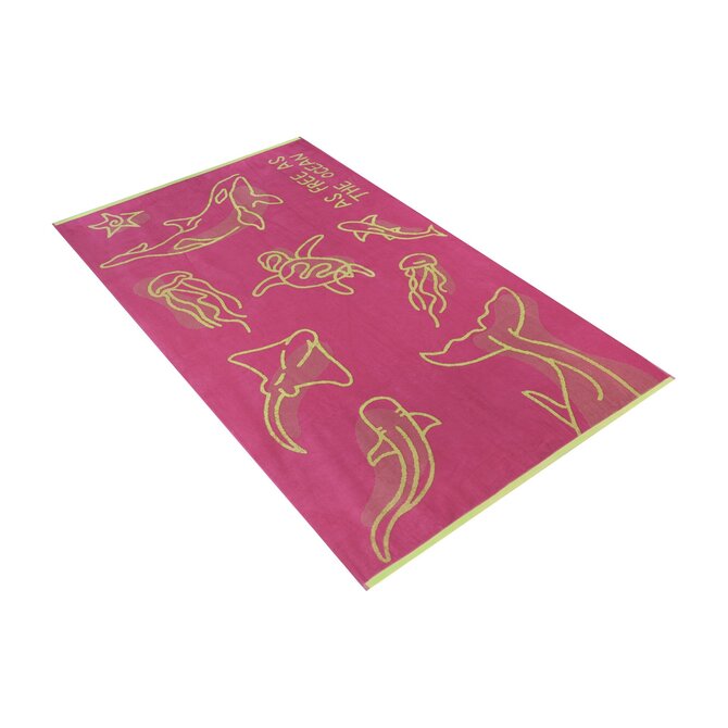 Serviette de plage Vossen free ocean 100x180 prim rose