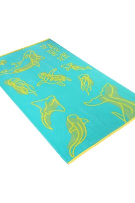 Serviette de plage Vossen free ocean 100x180 bleu azur clair