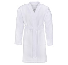 Peignoir unisexe Vossen ROM Pique-U blanc M