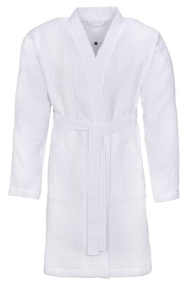 Peignoir unisexe Vossen ROM Pique-U blanc L
