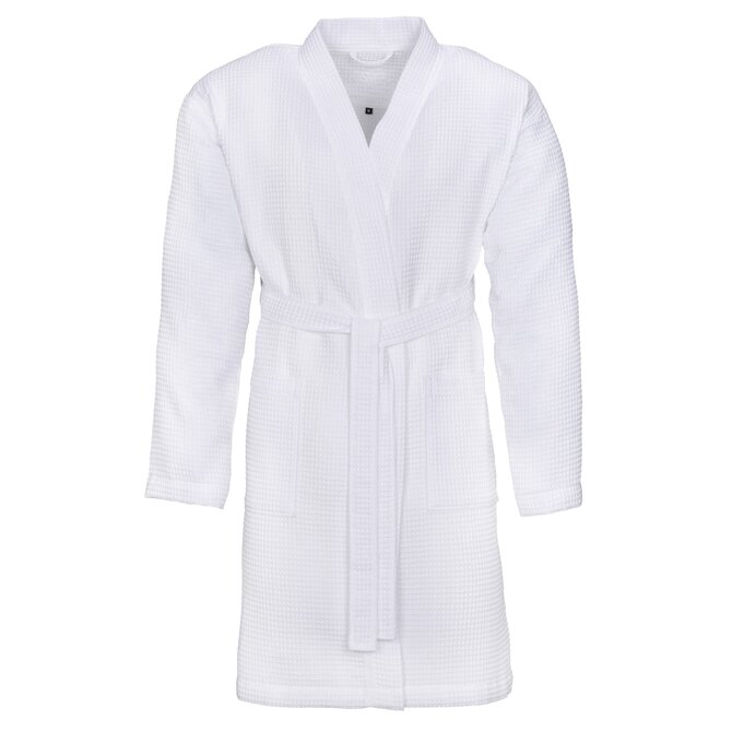 Peignoir unisexe Vossen ROM Pique-U blanc L