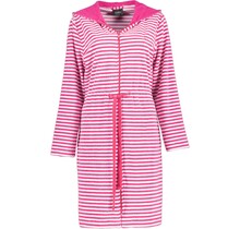 Cawo Dames Korte badjas met rits en capuchon, extralicht 834 27 Pink Maat S
