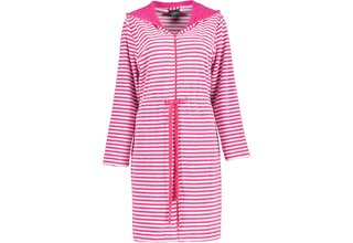 Cawo Peignoir court pour femmes avec fermeture éclair et capuche, extra léger 834 27 Rose Taille M