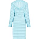 Cawö Cawo Peignoir court pour femmes avec fermeture éclair et capuche, extra léger 834 47 turquoise Taille XS