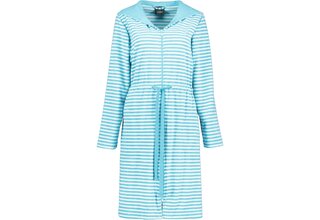 Cawo Peignoir court pour femmes avec fermeture éclair et capuche, extra léger 834 47 turquoise Taille XL