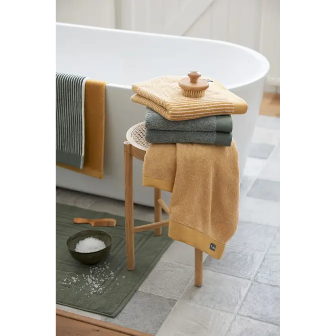 Vandyck Home Petit Ligne Olive Serviette d'invité 30x50