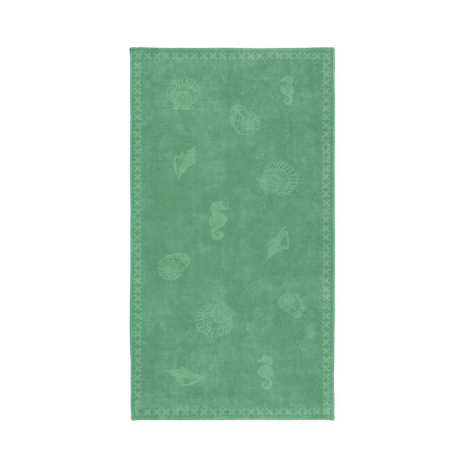 Seahorse Strandlaken Shells Jade Green 100x200