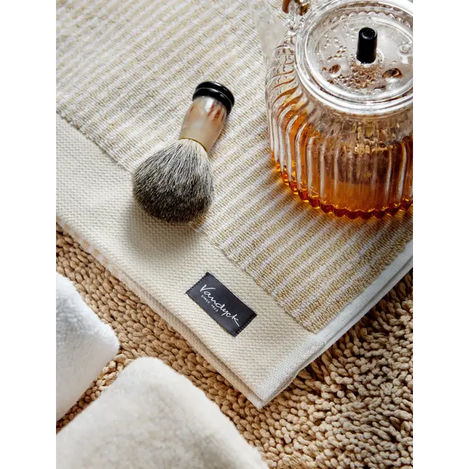 Vandyck Home Serviette Petit Ligne bleachedsand drap de douche 70x140