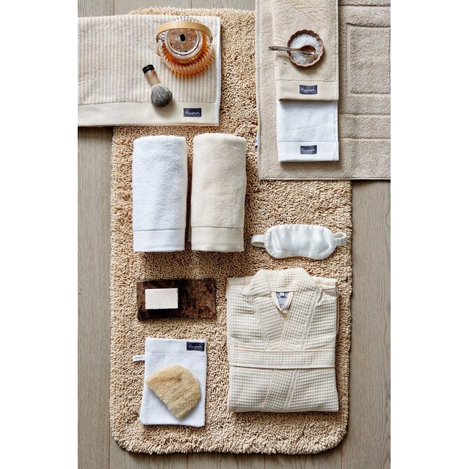 Vandyck Home Serviette Petit Ligne bleachedsand drap de douche 70x140