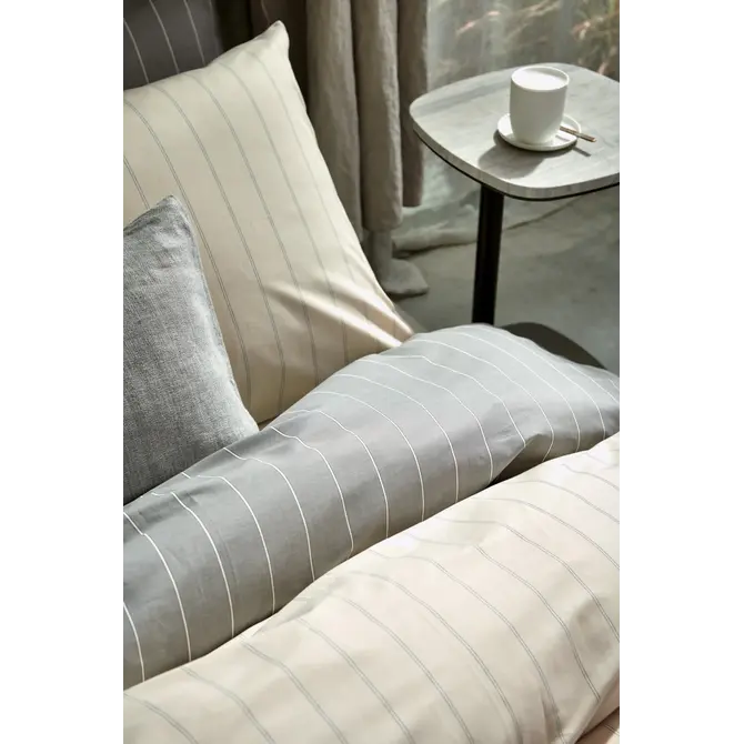 Vandyck Home Puglia Percale gris Taie d'oreiller (60x70)