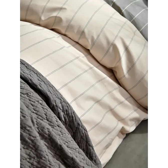 Vandyck Housse de Couette Home Puglia Percale crème-tan Lits-jumeaux (240x200/220)