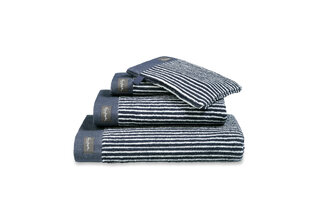 Vandyck Home Petit Ligne Blue Ink Handdoek 60x110