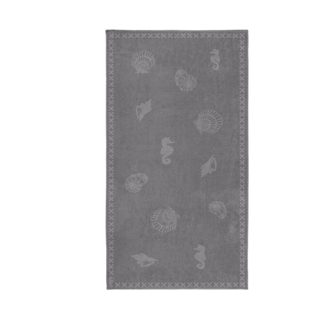 Seahorse Strandlaken Shells Grey 100x200