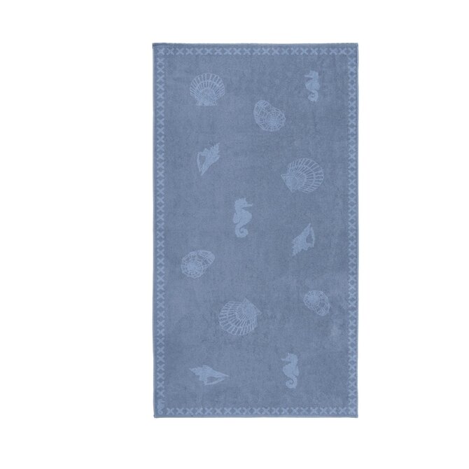 Serviette de plage Seahorse Coquillages Jeans 100x200
