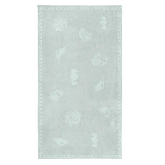 Serviette de plage Seahorse Shells Mist 100x200