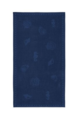 Seahorse Strandlaken Shells Navy 100x200