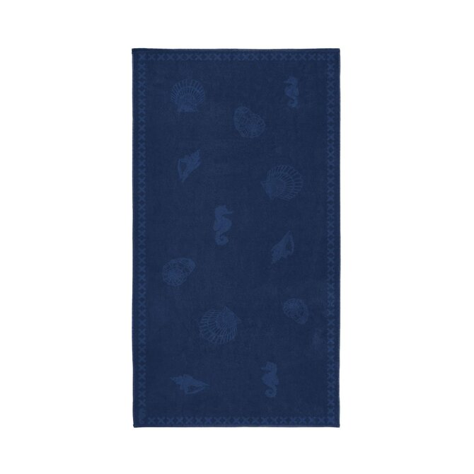 Serviette de plage Seahorse Coquillages Marine 100x200