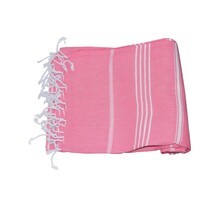 Serviette de hammam 100% coton 100x180cm Rose