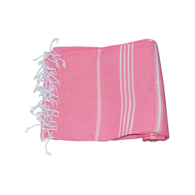 Serviette de hammam 100% coton 100x180cm Rose