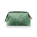 Pip Studio Petite Pochette Cosmétique Pip en Velours Matelassé Vert 19x12x8,5cm