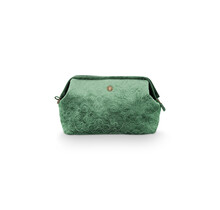 Pip Cosmetic Purse Extra Large Velvet Quilted Green 30x20.7x13.8cm