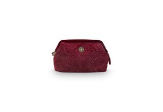 Pip Studio Cooper Pochette Cosmétique Petite Velours Quiltey Days Rouge 19x12x8,5 cm