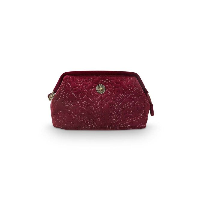 Trousse Cosmétique Pip Petite Velours Quiltey Days Rouge 19x12x8,5cm
