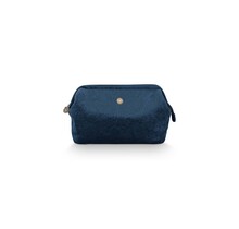 Pip Studio Cosmetic Purse Extra Large Velvet Quiltey Days Blue 30x20.7x