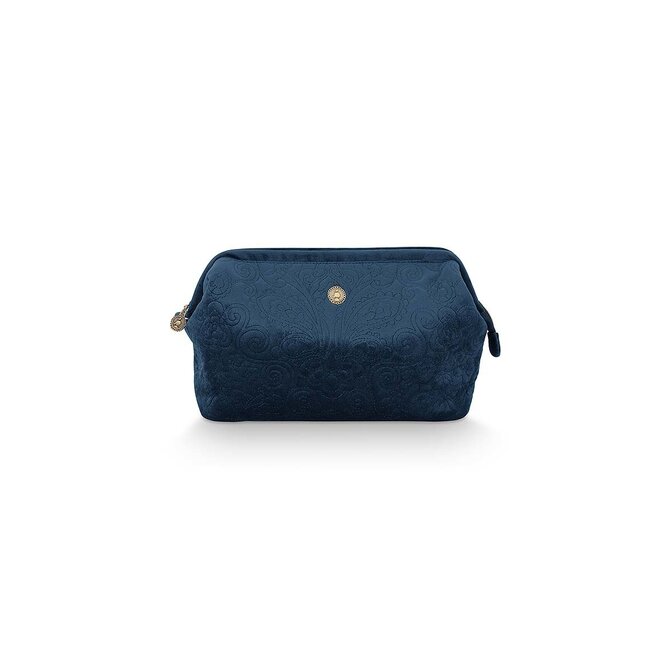Pip Studio Pochette Cosmétique Extra Large Velvet Quiltey Days Bleu 30x20.7x