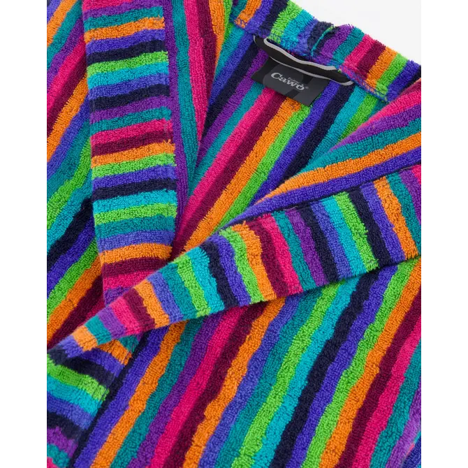 Cawo Dames Badjas met capuchon 7076 84 multicolor Maat 40/42