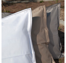 Taie d'oreiller Dommelin Volant Dreamliner Satin 600TC Truffe 60x70 cm