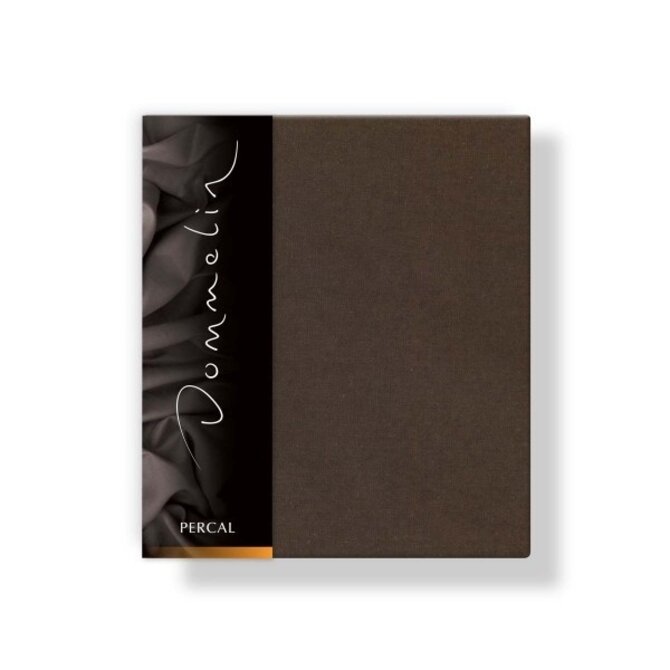 Taie d'oreiller Dommelin Uni Percale 200TC 575 Choco 60x70