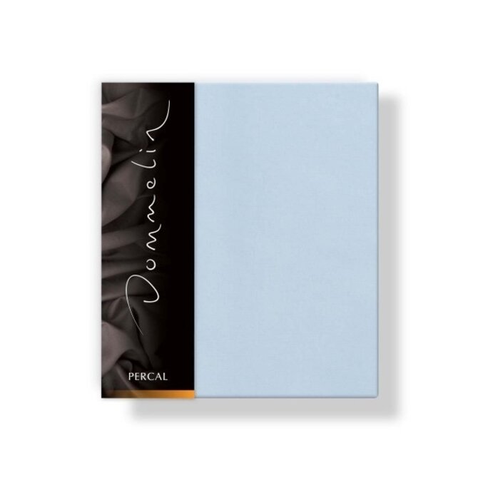Taie d'oreiller Dommelin Uni Percale 200TC 529 Bleu Clair 60x70