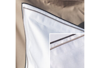 Taie d'oreiller Dommelin Volant Dreamliner Satin 600TC Blanc 60x70 cm