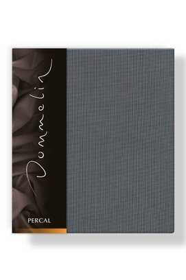 Taie d'oreiller Dommelin Uni Percale 200TC 555 Gris Éléphant 60x70