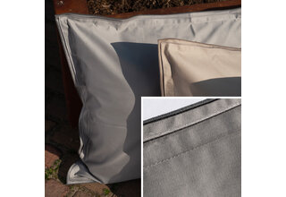Taie d'oreiller Dommelin Volant Dreamliner Satin 600TC Zinc 60x70 cm