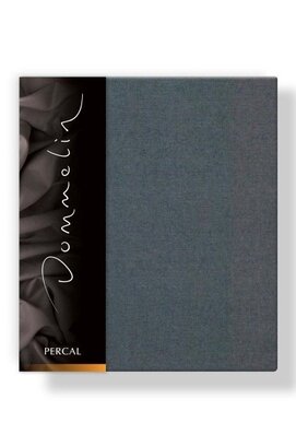 Taie d'oreiller Dommelin Uni Percale 200TC 585 Gris Foncé 60x70