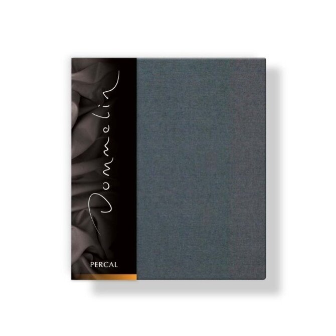 Taie d'oreiller Dommelin Uni Percale 200TC 585 Gris Foncé 60x70