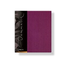 Taie d'oreiller Dommelin Uni Percale 200TC 582 Aubergine 60x70