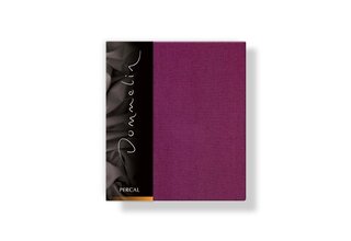 Taie d'oreiller Dommelin Uni Percale 200TC 582 Aubergine 60x70