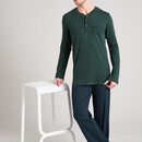 Schiesser Pyjama long pour homme Schiesser 175640 vert foncé 54