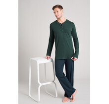 Schiesser heren pyjama lang 175640 dark green 54