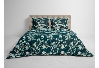 Heckett&Lane GOTS Cleo Housse de Couette Vert Bouteille