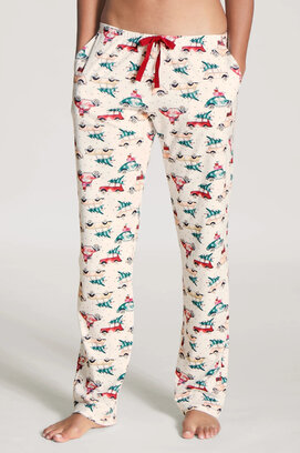 Calida Pantalon de pyjama long pour femme 29199 Star White (36/38) XS