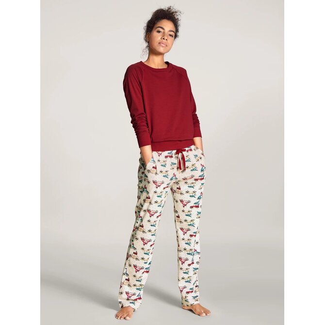 Calida Dames pyjamabroek lang 29199 Star White (36/38) XS Calida Dames pyjamabroek lang 29199 Star White (36/38) XS