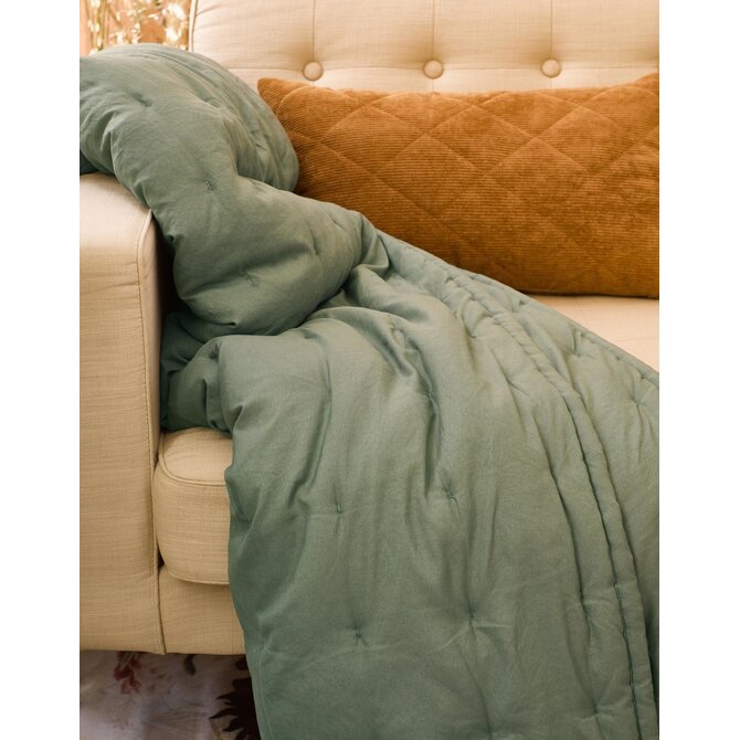 Essenza Ruth Couvre-lit 270x265 Vert laurier