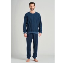 Pyjama long pour homme Schiesser 175603 bleu jean 58