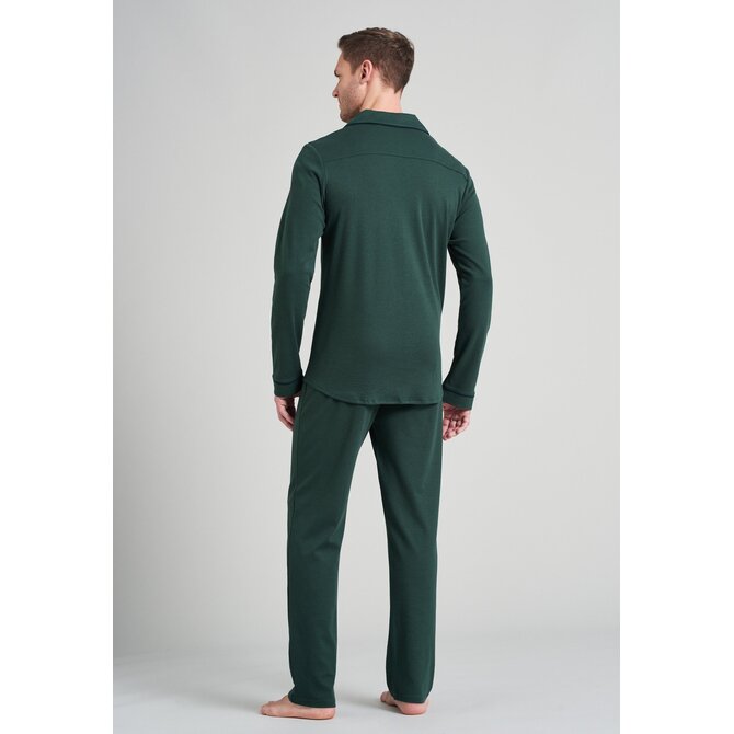 Pyjama long pour homme Schiesser 175638 vert foncé 50